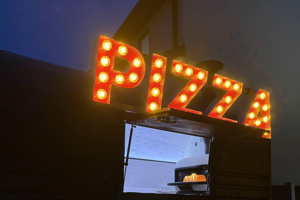Our Neon Pizza sign!