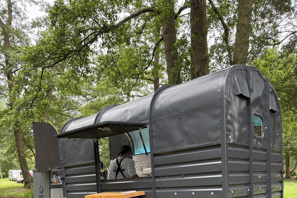 Our vintage horse trailer!