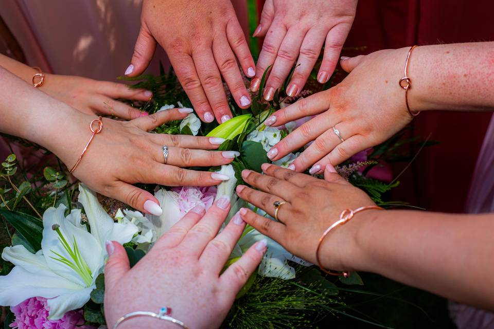 Brides and bridesmaids