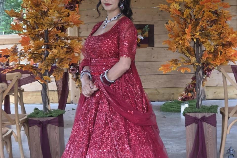 Autumn rustic venue decor