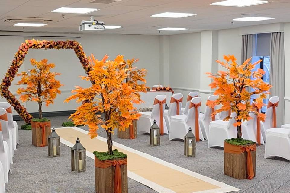Autumn wedding decor