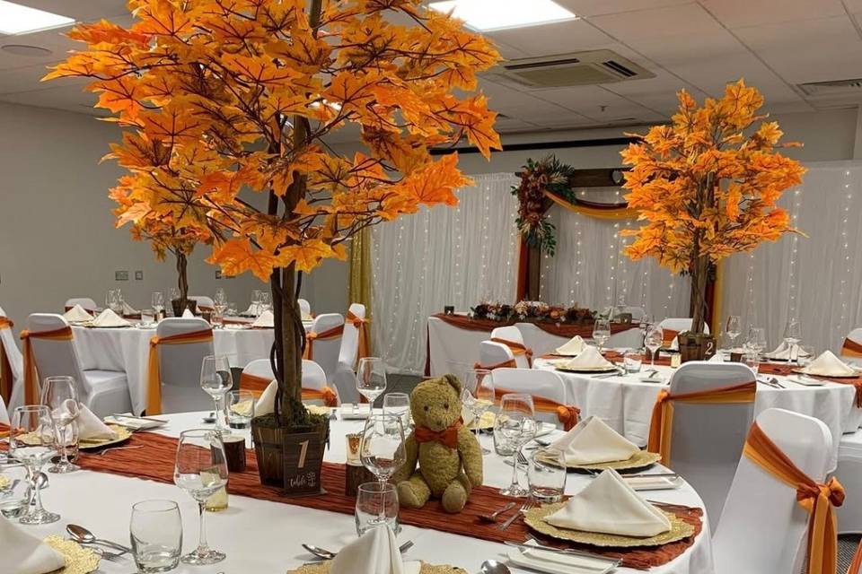 Autumn venue decor