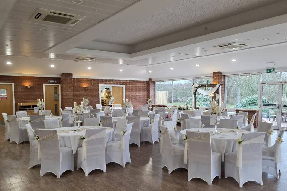 Evening reception venue decor