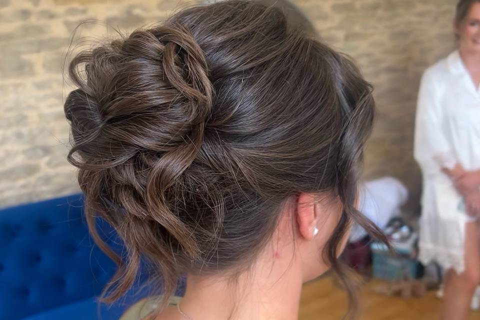 Textured updo