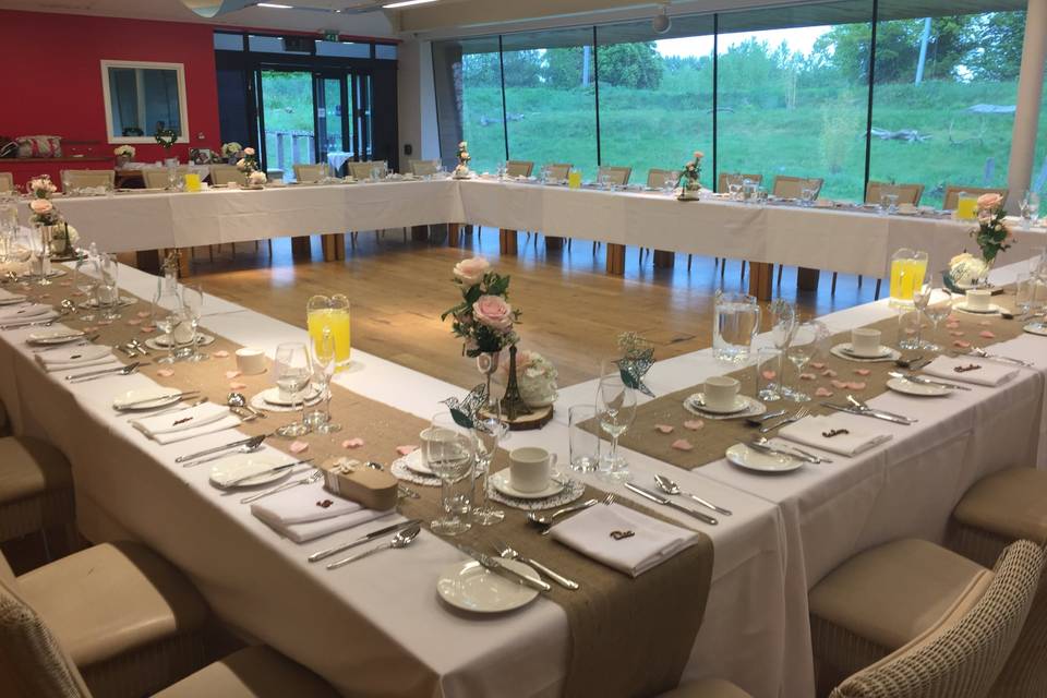 Wedding breakfast overlooking the zoo