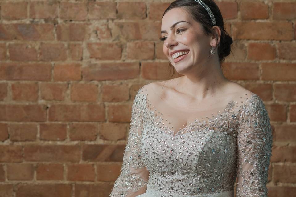 Smiling bride