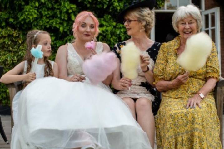 4 generations of Candy Floss l