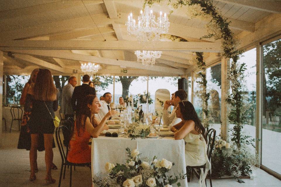 Dinner in the pavillion