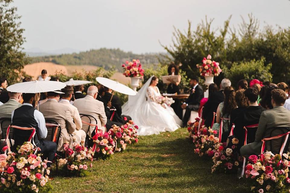 Ceremony with view