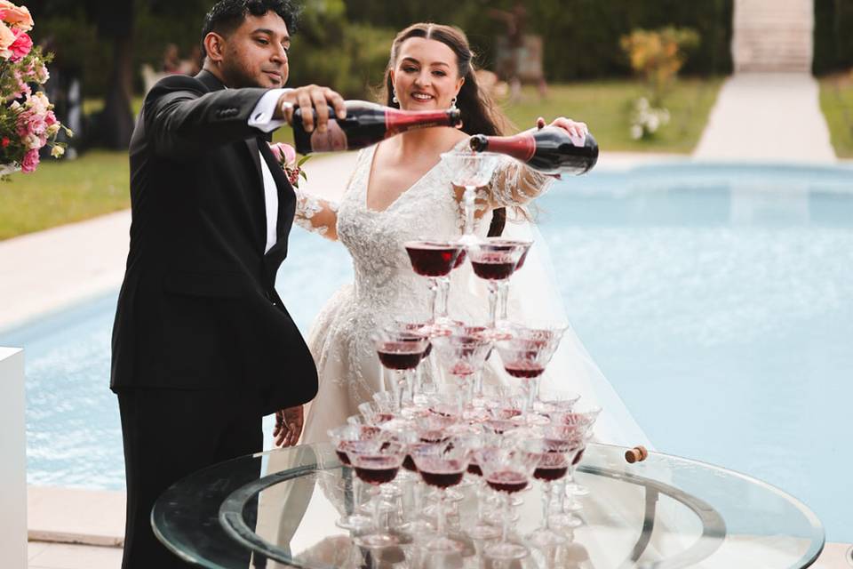 Champagne tower