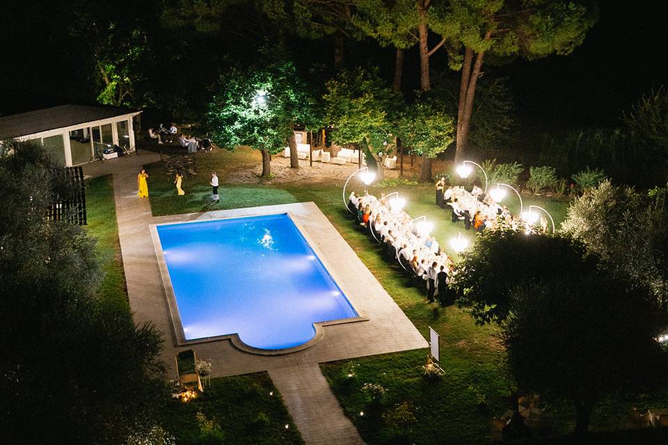 Pool park at night