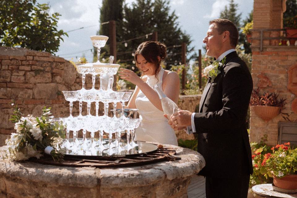 Champagne tower
