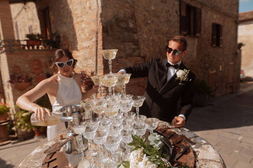 Champagne tower