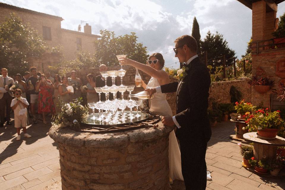 Champagne tower