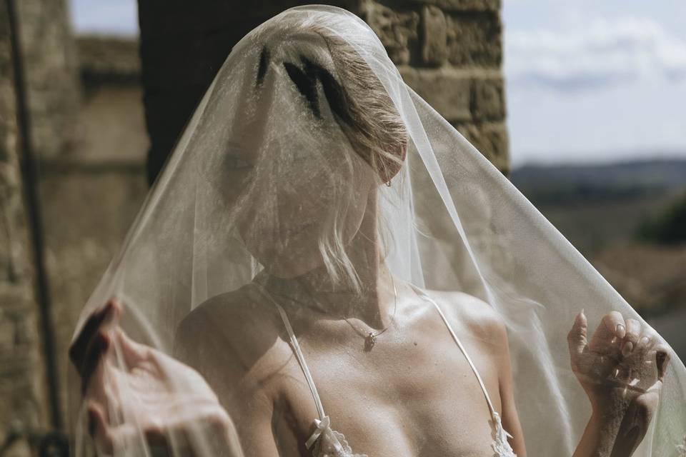 Bride getting ready