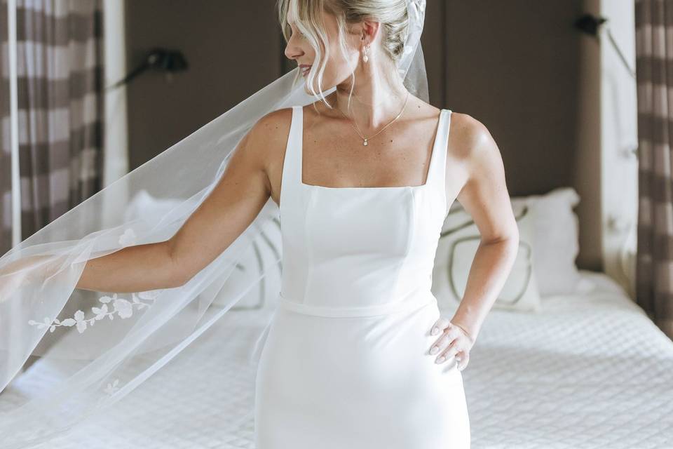 Bride getting ready