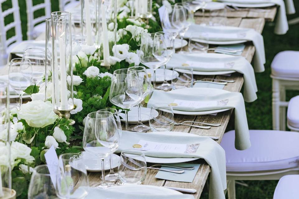 Wedding dinner outdoor