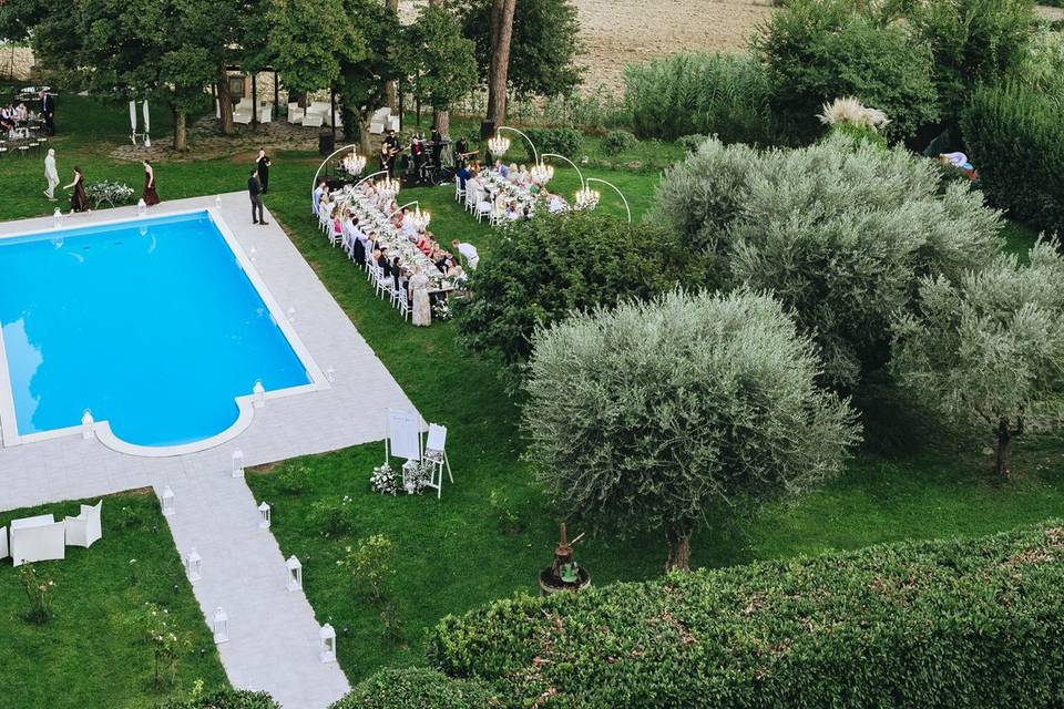 Wedding dinner outdoor