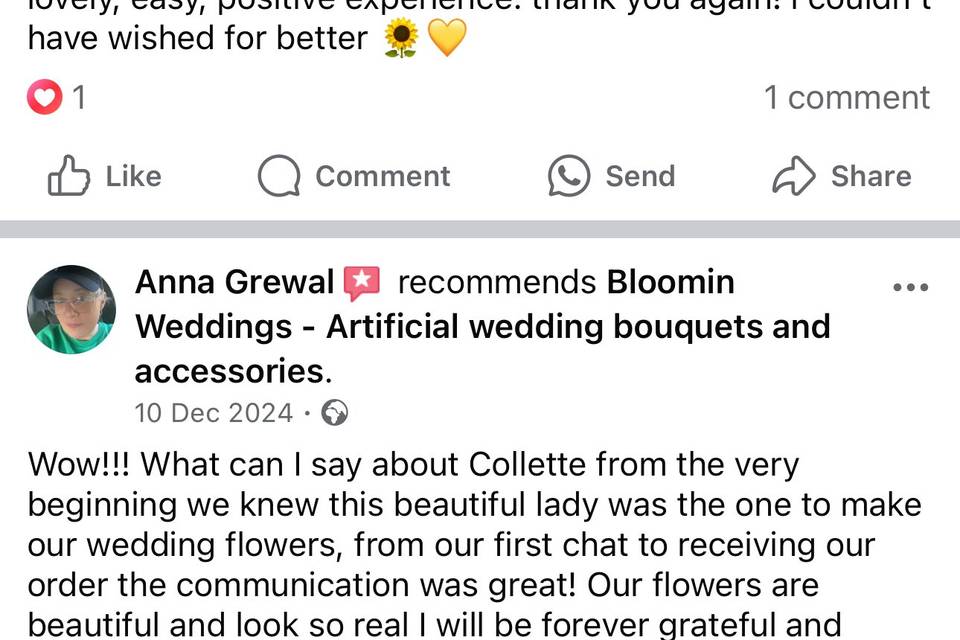 Facebook reviews