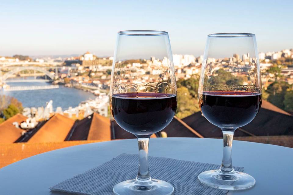 Wine on the balcony