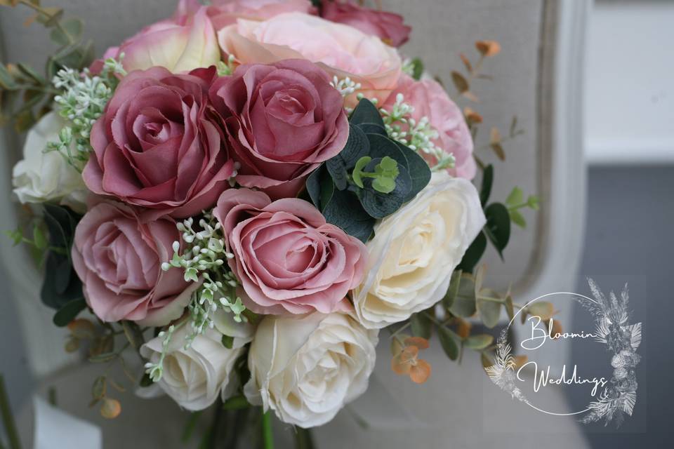 Mauve bridal bouquet