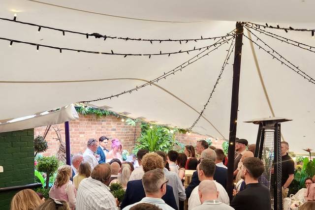 A lovely garden wedding party