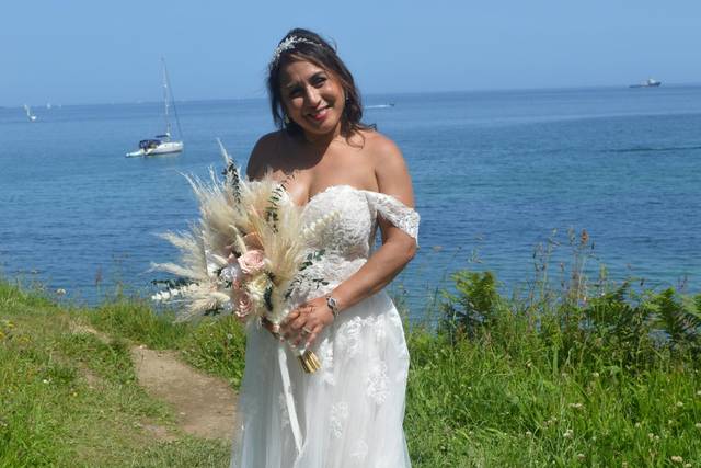 Boho Pampas and Dusky Roses