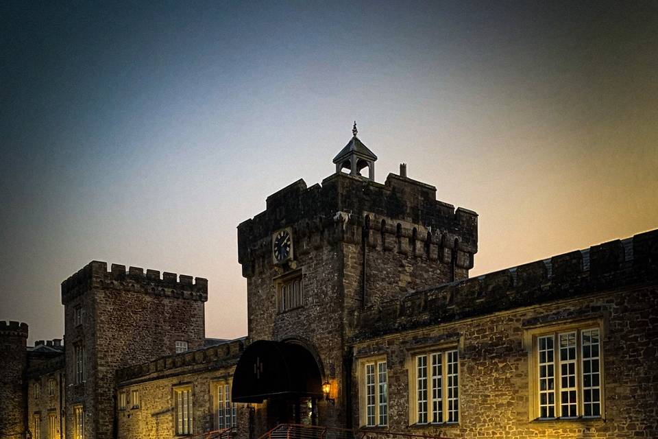 Hensol Castle at night