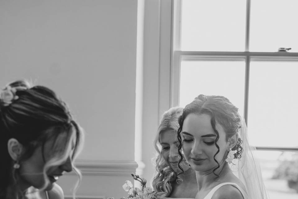 Nervous bridesmaids