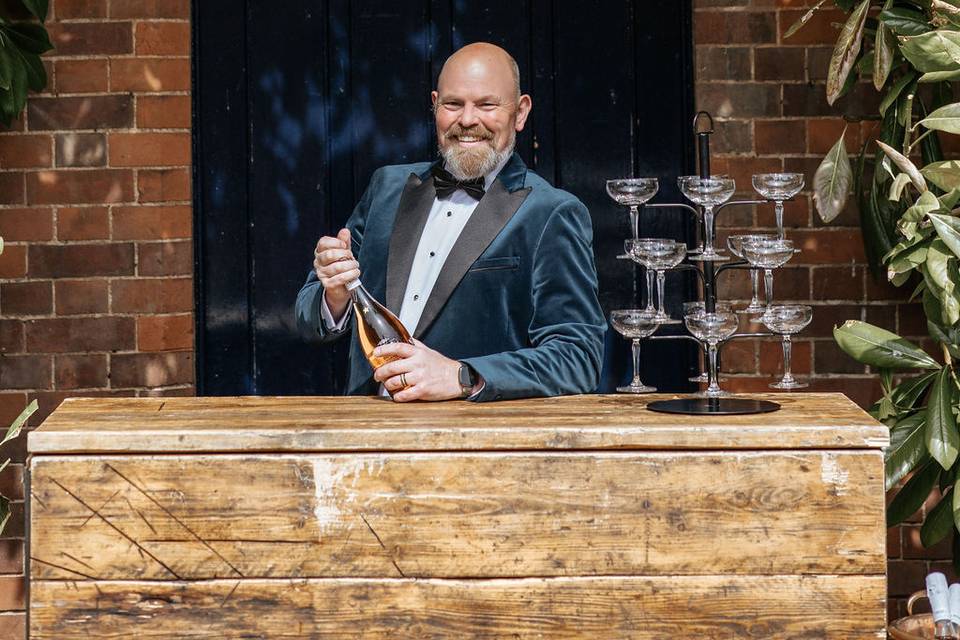 Cheers Wedding Reception pink