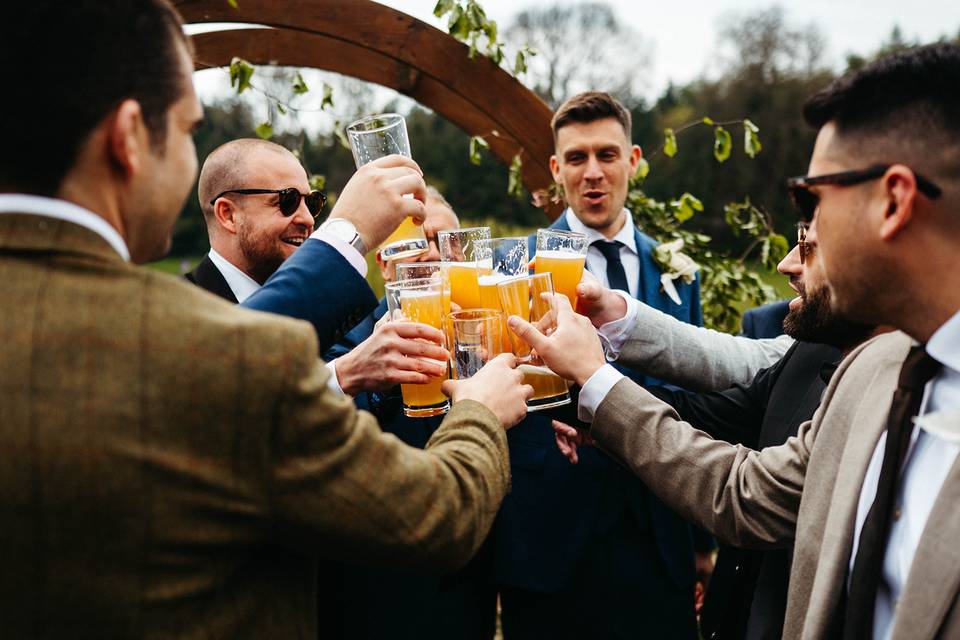 Cheers draught Beer Wedding