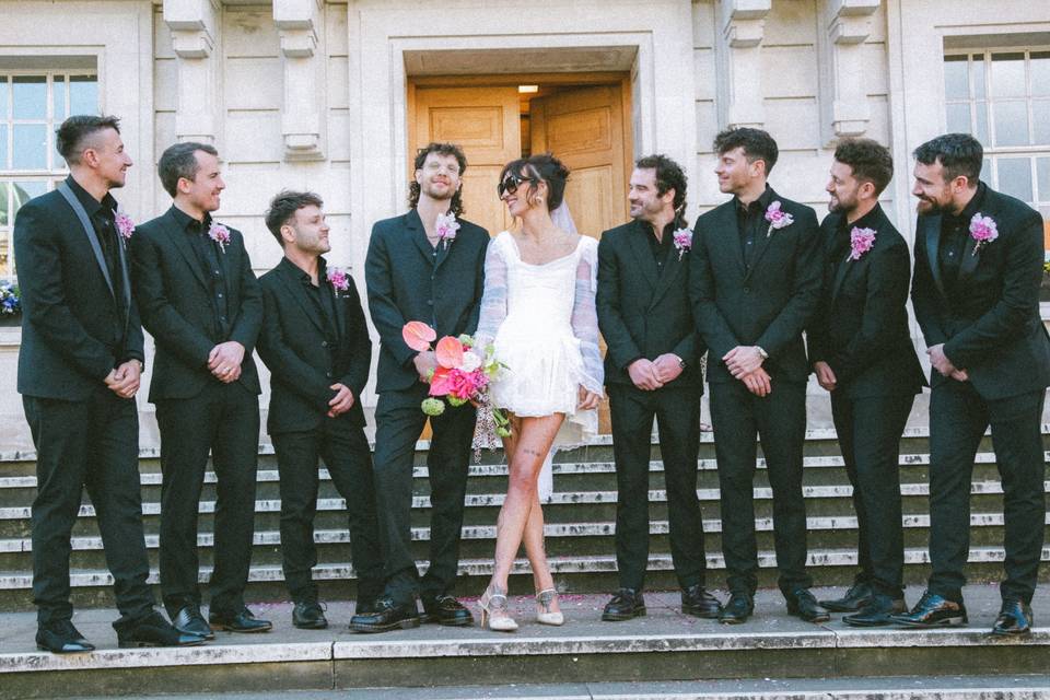 Bride and groomsmen