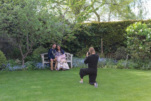 Couple with photographer