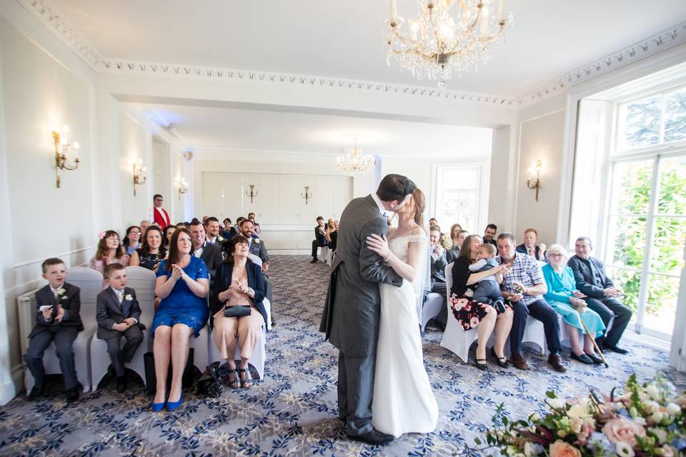 Ceremony in terrace room