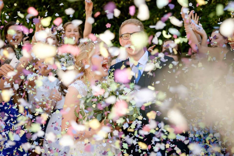 Buxton confetti exit