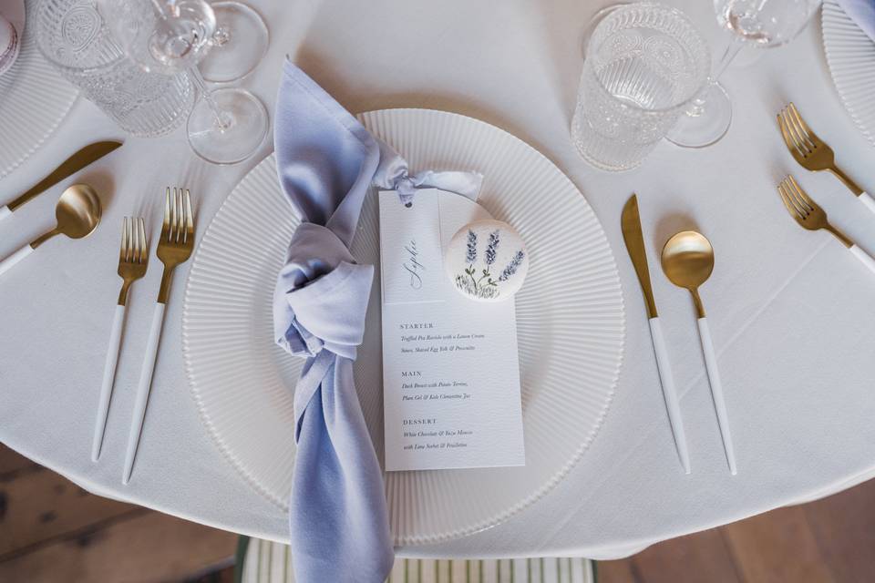 Summer Lavender napkins.