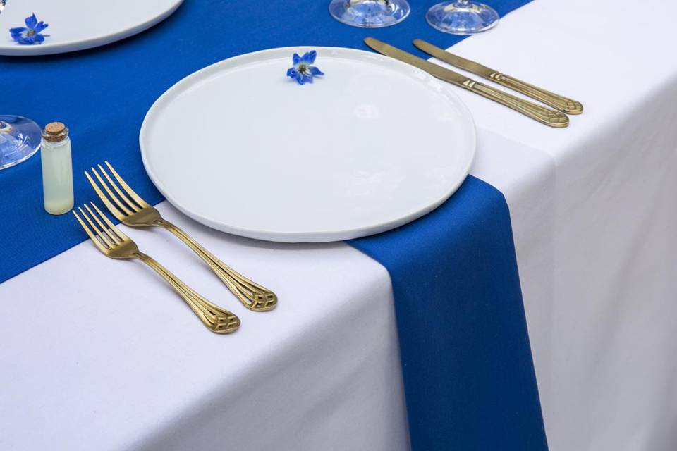 Royal Blue napkins and runners