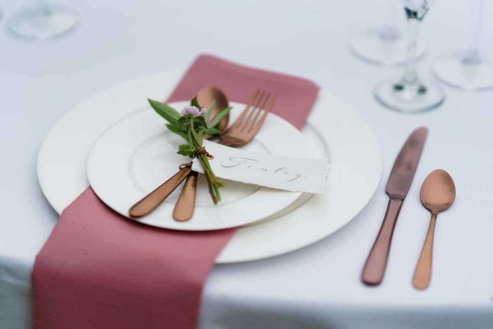 Rose Blush napkins.