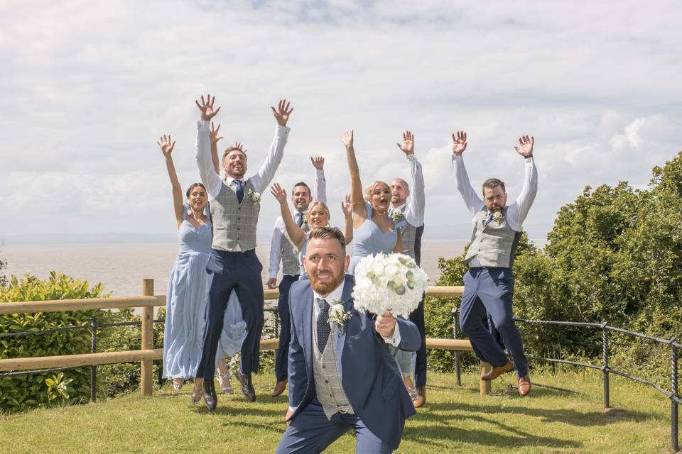 Tossing the bouquet