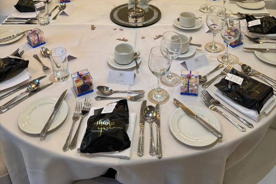Oval Table Wedding Meal