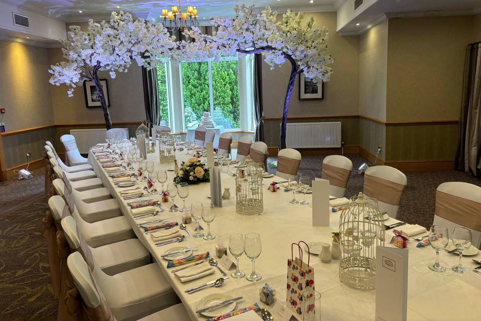 Oval Table Wedding Meal