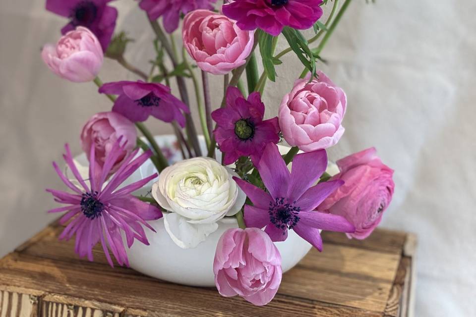 Pink floral arrangement