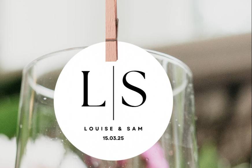 Monogram Edible Drink Toppers