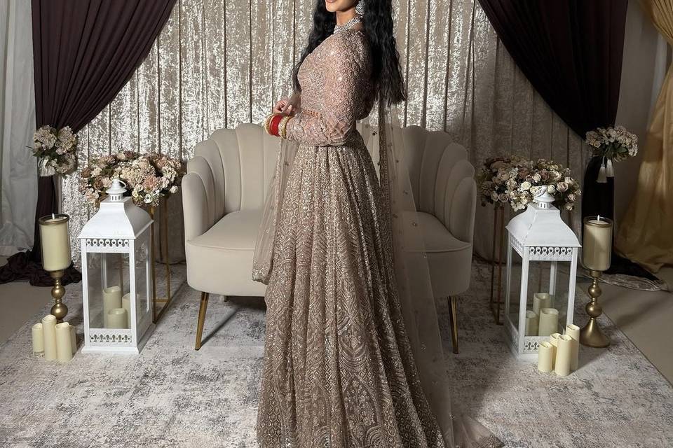 Bride in marquee