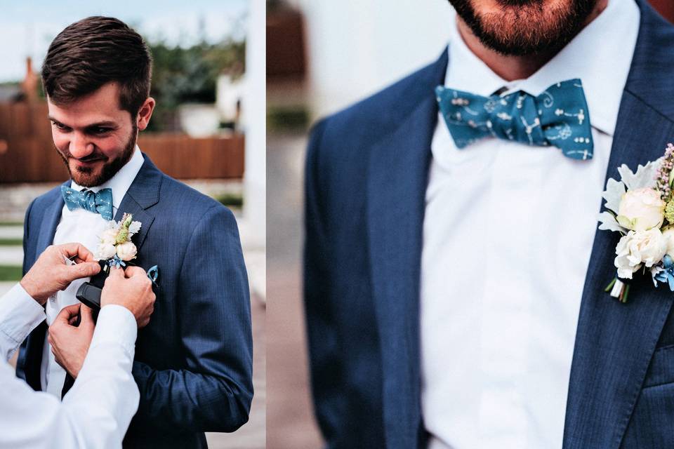 Japanese silk bow tie