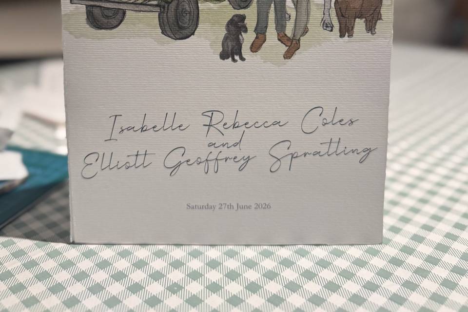 Die-cut invites