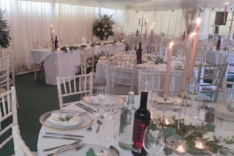 Marquee wedding reception