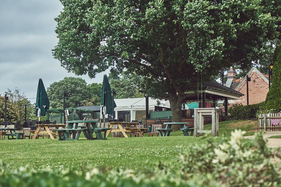 The marquee lawn area