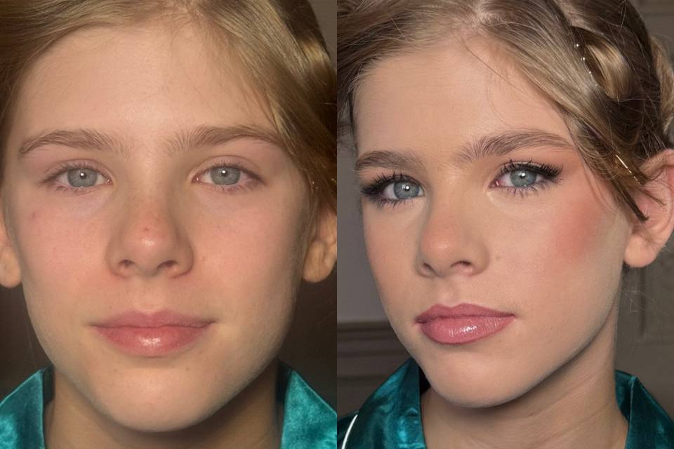 Before and after bridesmaid.