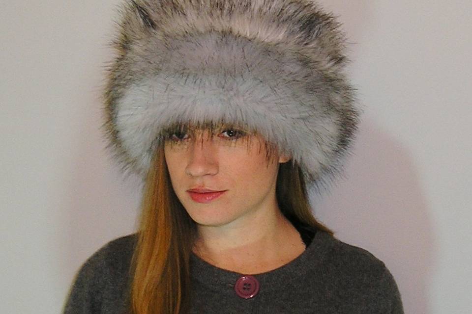 Silver Fox Faux Fur Hat